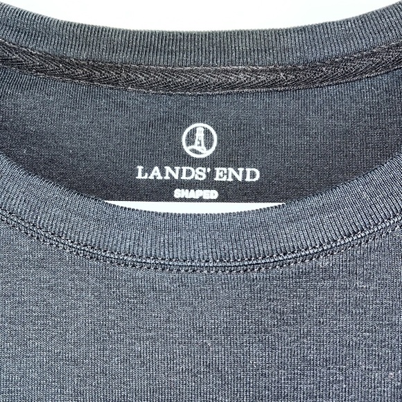 Land's End shaped crew neck long sleeve popover tee Sz XS - Picture 10 of 10